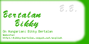 bertalan bikky business card